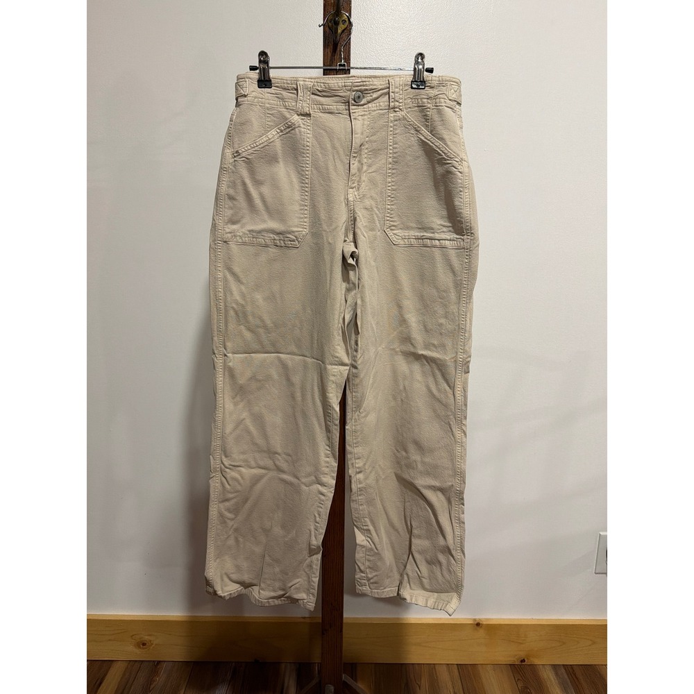 American Eagle Stovepipe Pants Women 29 Stretch Canvas High Rise Safari Desert
